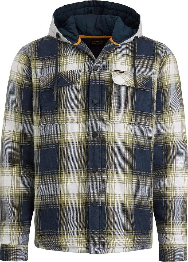 PME Legend Overshirt Kariert Blau Grün - Größe XXL von PME Legend
