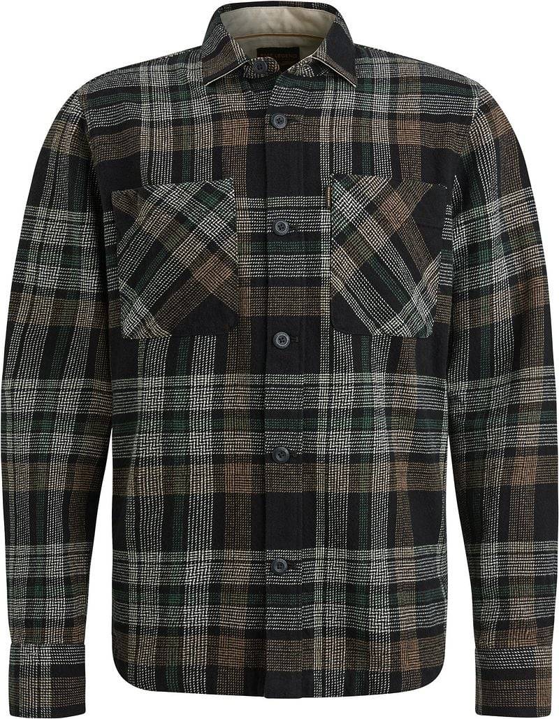 PME Legend Overshirt Kariert Schwarz Grau - Größe XXL von PME Legend