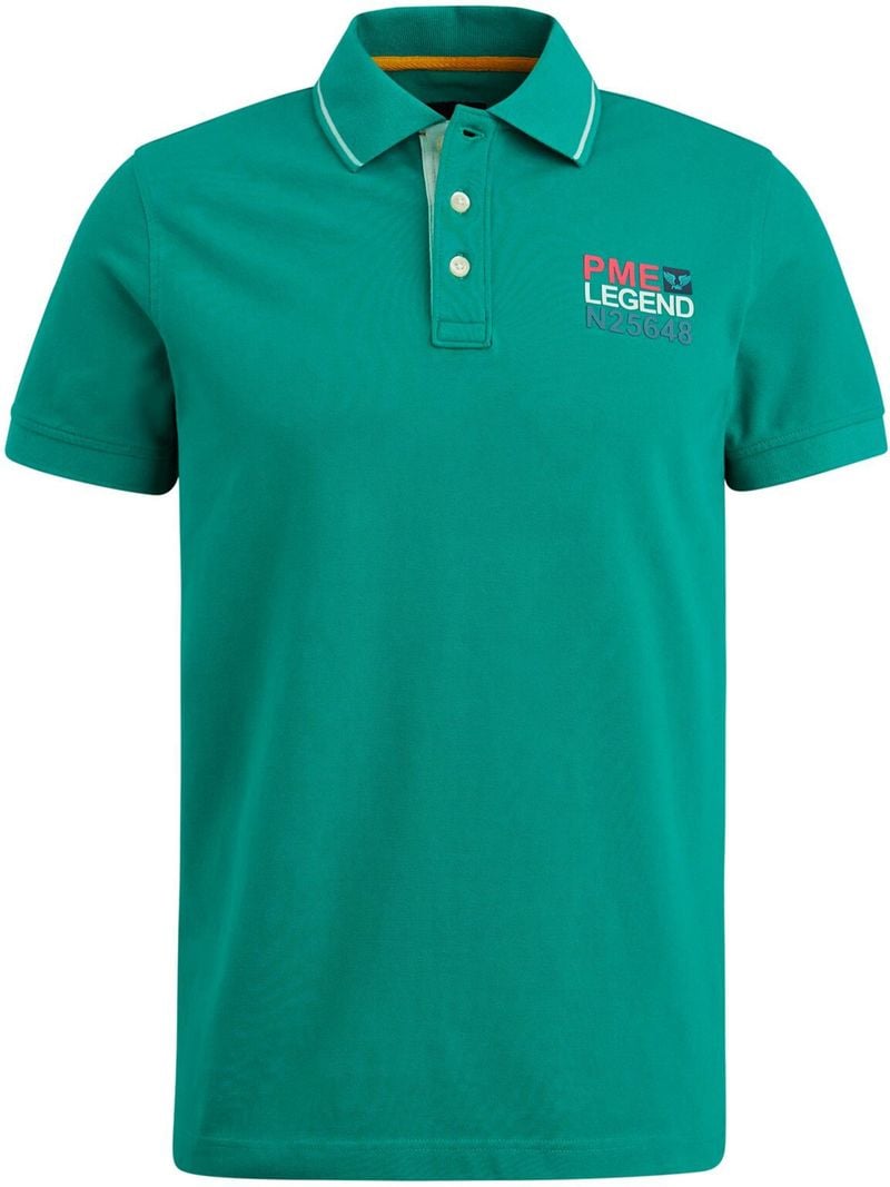 PME Legend Piqué Poloshirt Logo Grün - Größe L von PME Legend