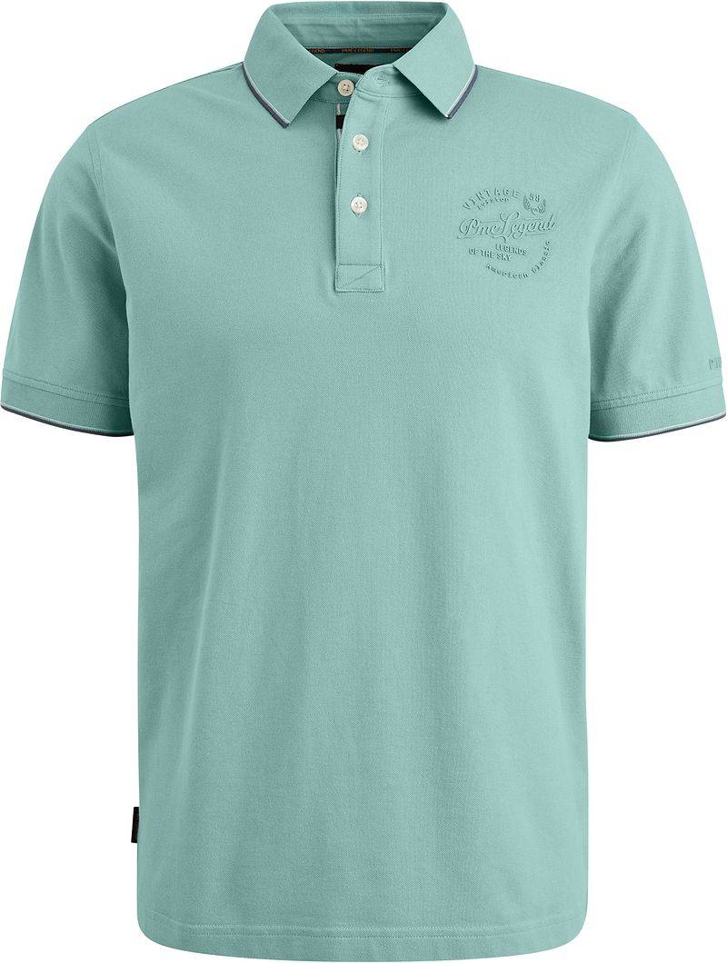 PME Legend Poloshirt Piqué Logo Hellblau - Größe XXL von PME Legend