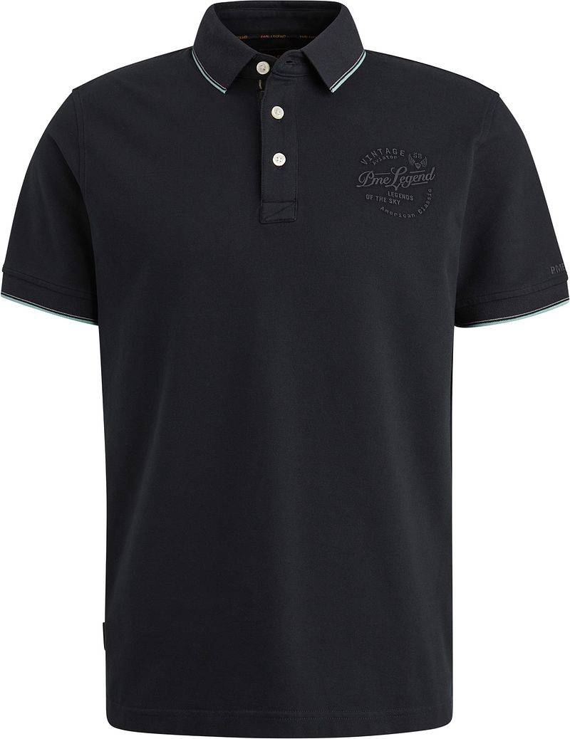 PME Legend Poloshirt Piqué Logo Navy - Größe XXL von PME Legend