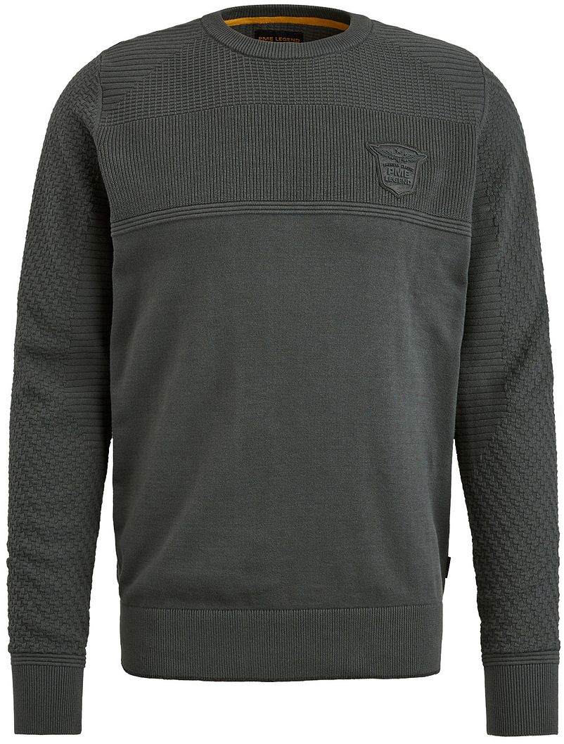 PME Legend Pullover Structure Dunkelgrün - Größe 3XL von PME Legend