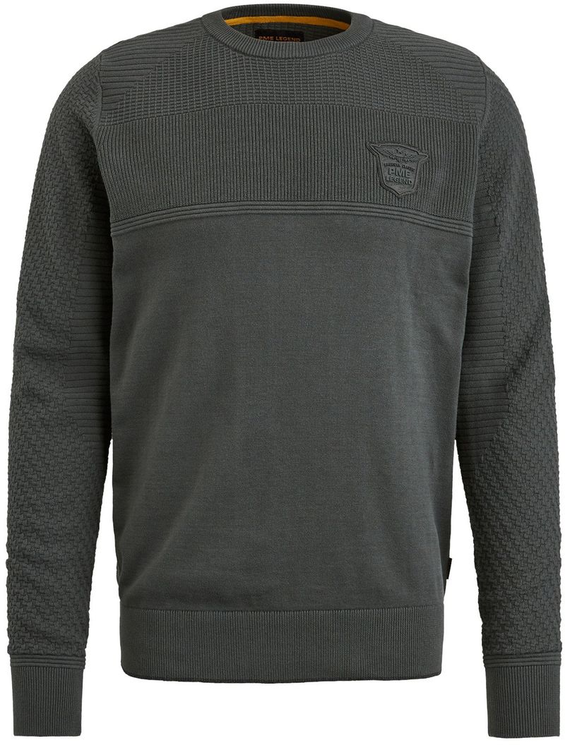 PME Legend Pullover Structure Dunkelgrün - Größe XXL von PME Legend