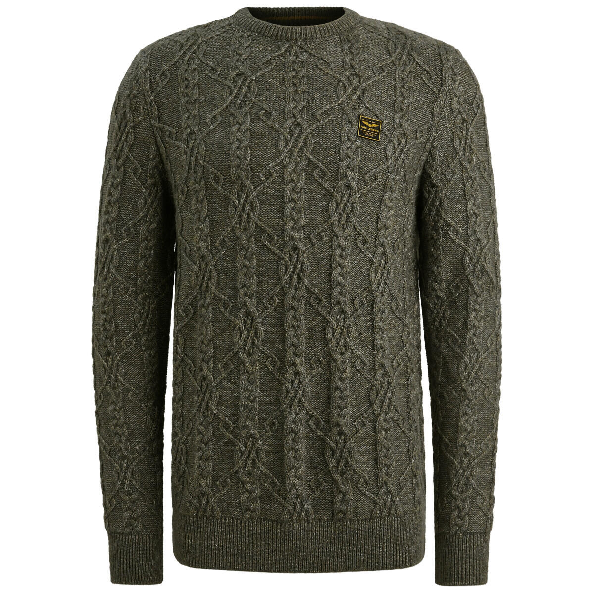 PME Legend - Pullover mit Kabelmuster grau - Gr. - M von PME Legend