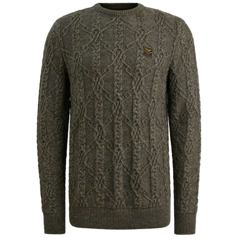 PME Legend - Pullover mit Kabelmuster grau - Gr. - XL von PME Legend