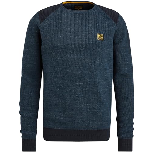 PME Legend R-Neck Cotton Rib Melee Knit - L von Pme Legend