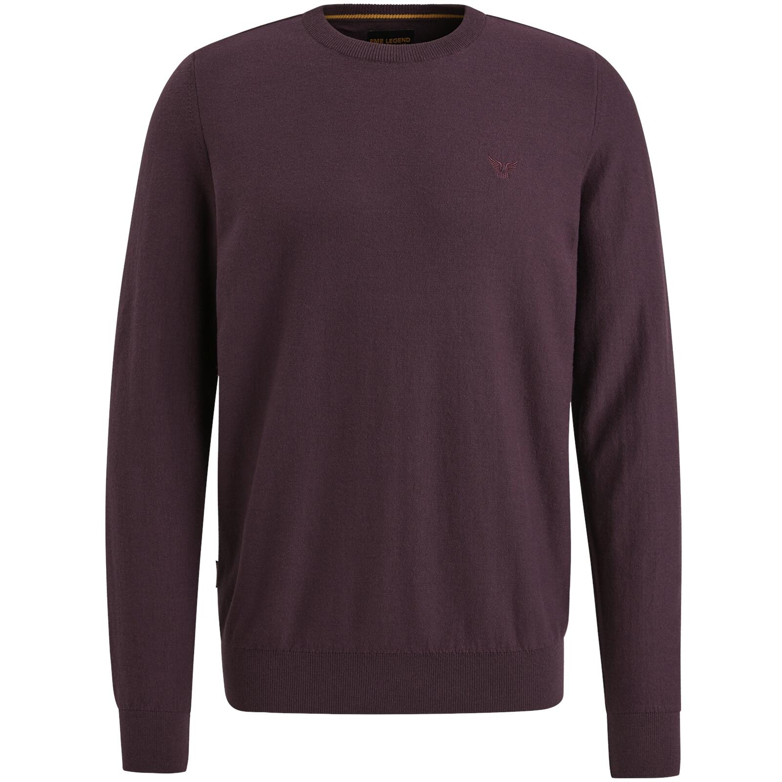 PME Legend - R-neck cotton knit plum perfect - Gr. - XXL von PME Legend