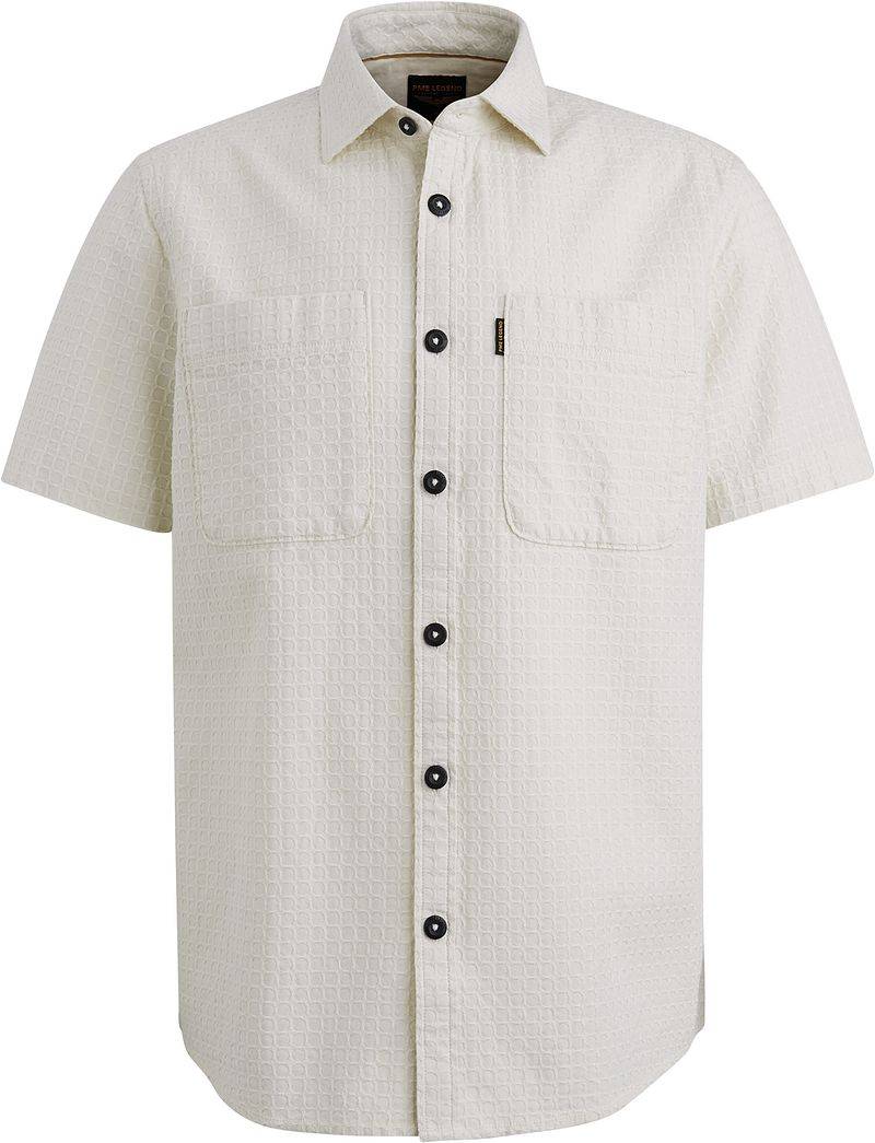 PME Legend Short Sleeve Hemd Dobby Off White - Größe L von PME Legend