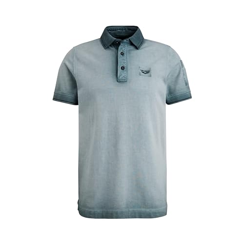 PME Legend Short Sleeve Polo Light Pique Cold - Herren Poloshirt, Größe_Bekleidung:XXL, Farbe:North Atlantic von PME Legend