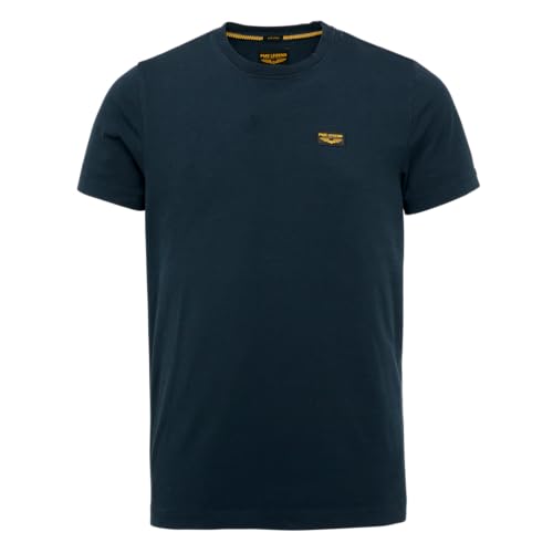 PME Legend Herren Rundhals T-Shirt Cold DYE Regular Fit Schwarz Weiss Grün Blau, Größe:3XL, Farbe:Sky Captain 5073 von PME Legend