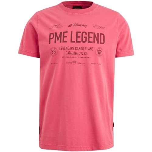 PME Legend Short Sleeve r-Neck Single Jersey Paradise Pink - XXL von PME Legend