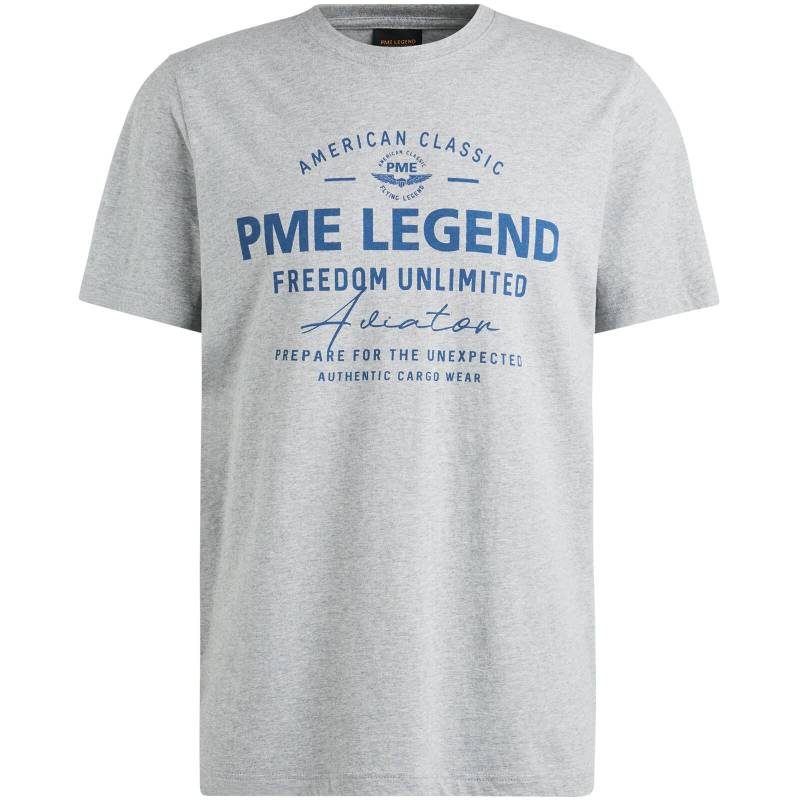 PME Legend - Short sleeve r-neck single jersey light grey melee - Gr. - XXXL von PME Legend