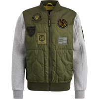 PME Legend Stepp-Blouson mit Sweat-Ärmeln und diversen Aufnähern von PME Legend