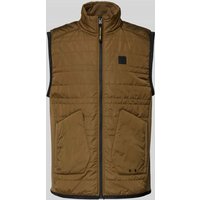 PME Legend Steppweste mit Label-Badge in Oliv, Größe XXL von PME Legend