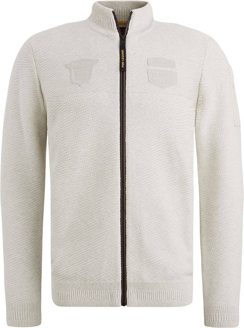 PME Legend Strickjacke Cargo Knitted Ecru - Größe XXL von PME Legend