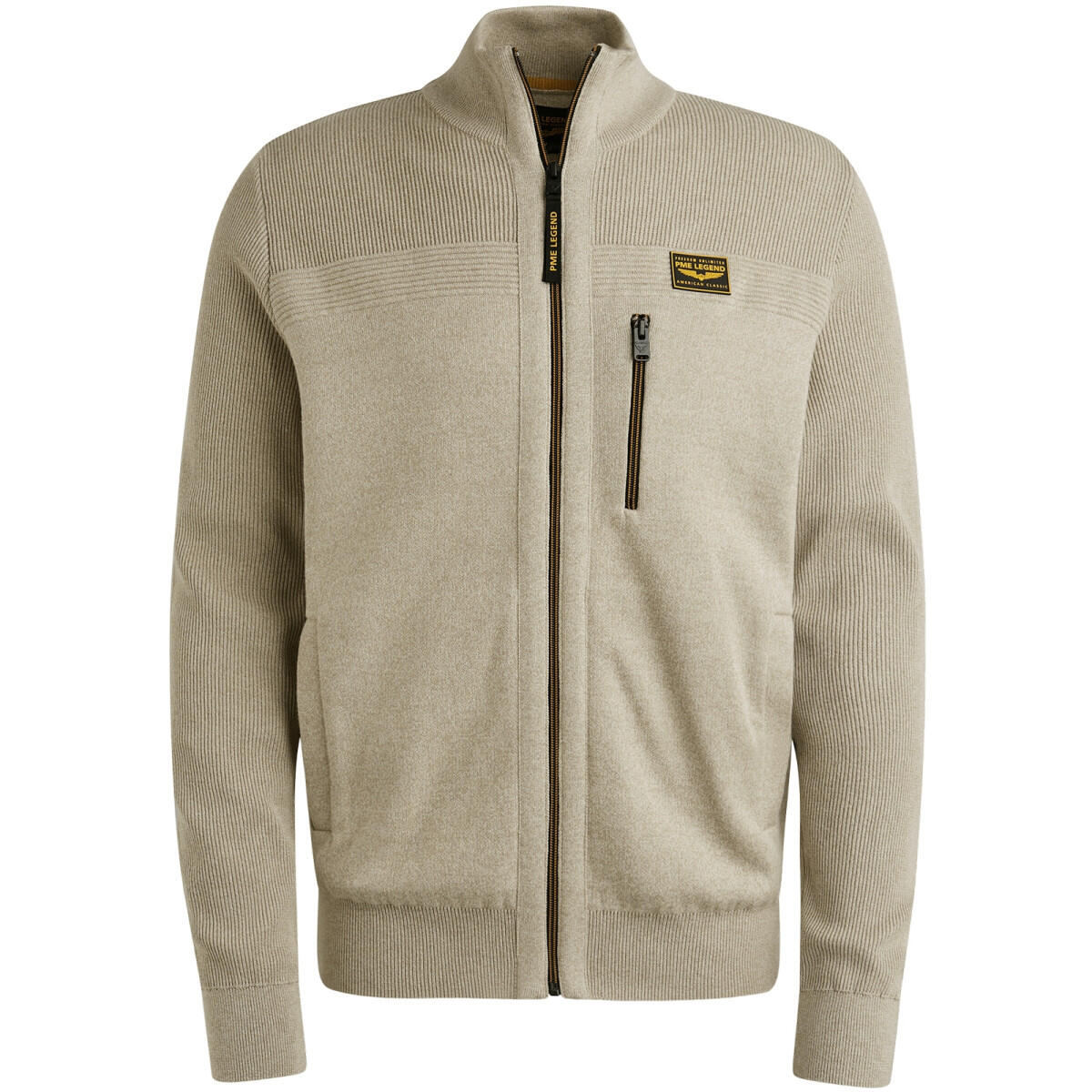 PME Legend - Strickjacke mit Reißverschluss beige - Gr. - XXL von PME Legend