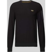 PME Legend Strickpullover mit Label-Detail in Black, Größe M von PME Legend