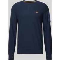 PME Legend Strickpullover mit Label-Detail in Marine, Größe S von PME Legend
