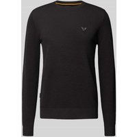 PME Legend Strickpullover mit Logo-Stitching Modell 'Ricecorn' in Black, Größe XXL von PME Legend