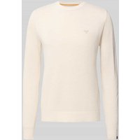 PME Legend Strickpullover mit Logo-Stitching Modell 'Ricecorn' in Offwhite, Größe XXL von PME Legend