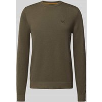 PME Legend Strickpullover mit Logo-Stitching Modell 'Ricecorn' in Oliv, Größe XXL von PME Legend