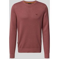 PME Legend Strickpullover mit Rundhalsausschnitt und Label-Stitching in Hellrot, Größe XXL PME Legend Strickpullover mit Rundhalsausschnitt und Label-Stitching in Hellrot, Größe XXL von PME Legend