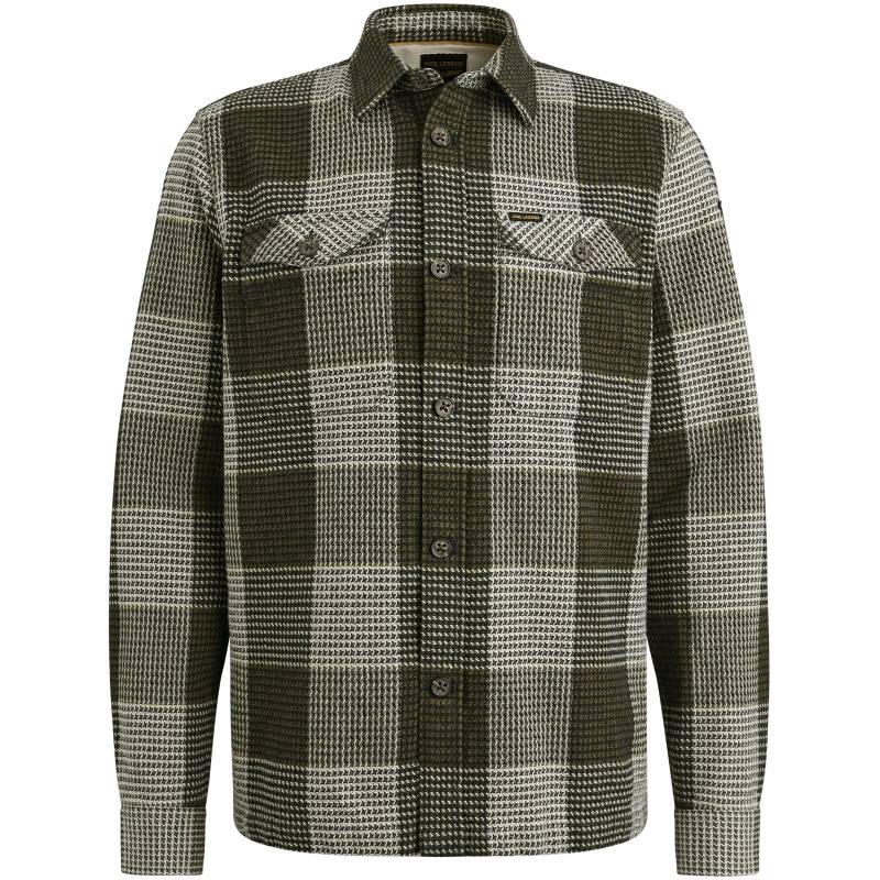 PME Legend - Structure Block Check Overshirt 2 olive night - Gr. - XL von PME Legend