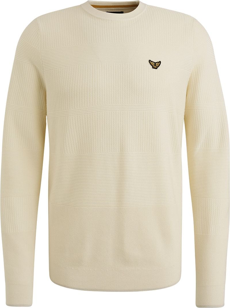 PME Legend Structure Pullover Melange Ecru - Größe XXL PME Legend Structure Pullover Melange Ecru - Größe XXL von PME Legend