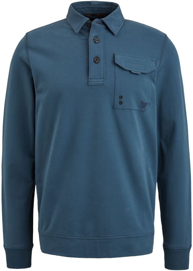 PME Legend Sweat Poloshirt Blau - Größe M von PME Legend