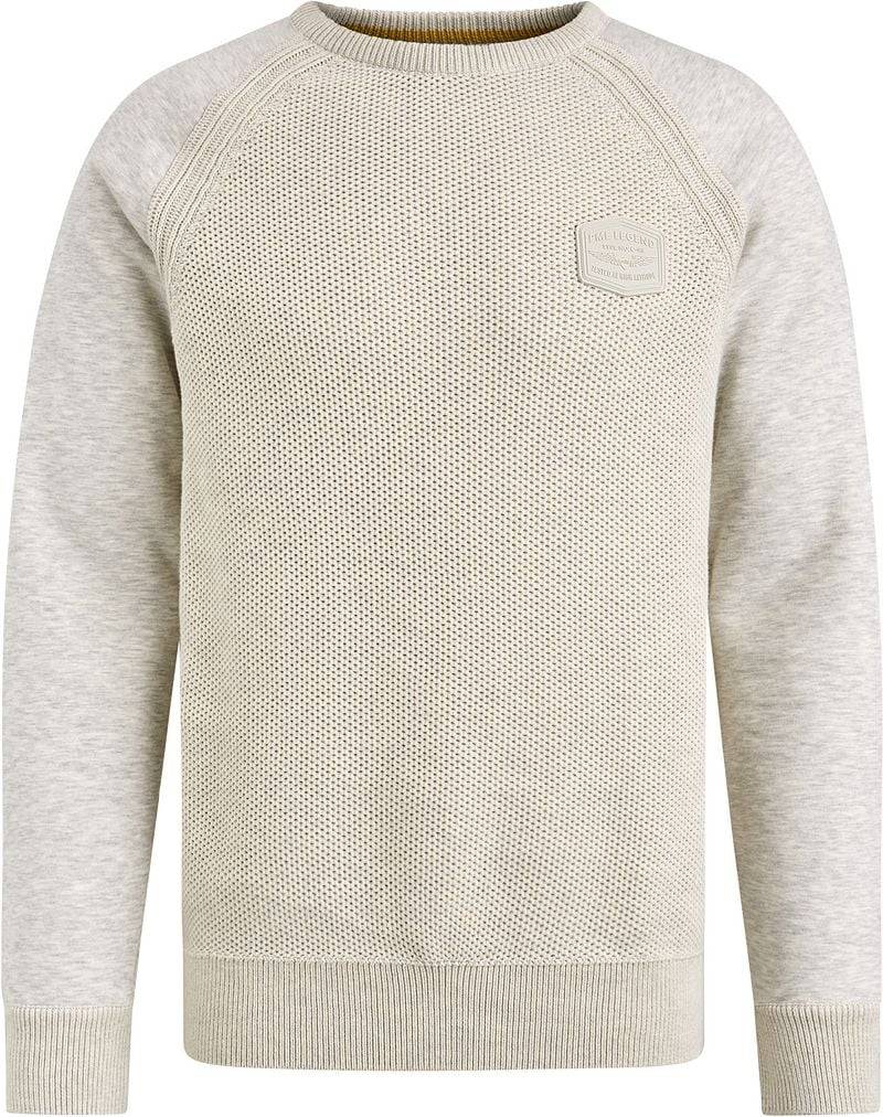 PME Legend Sweater Knit Sweat Ecru - Größe XXL von PME Legend