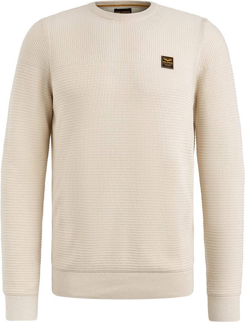 PME Legend Sweater Mouliné Ecru - Größe 3XL von PME Legend