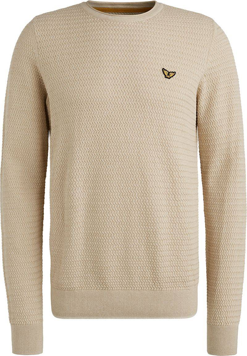 PME Legend Sweater Mouliné Ecru - Größe 3XL von PME Legend