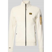 PME Legend Sweatjacke mit Strukturmuster in Ecru, Größe L von PME Legend