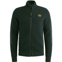 PME Legend Sweatjacke mit grober Rippstruktur und Label-Aufnäher von PME Legend