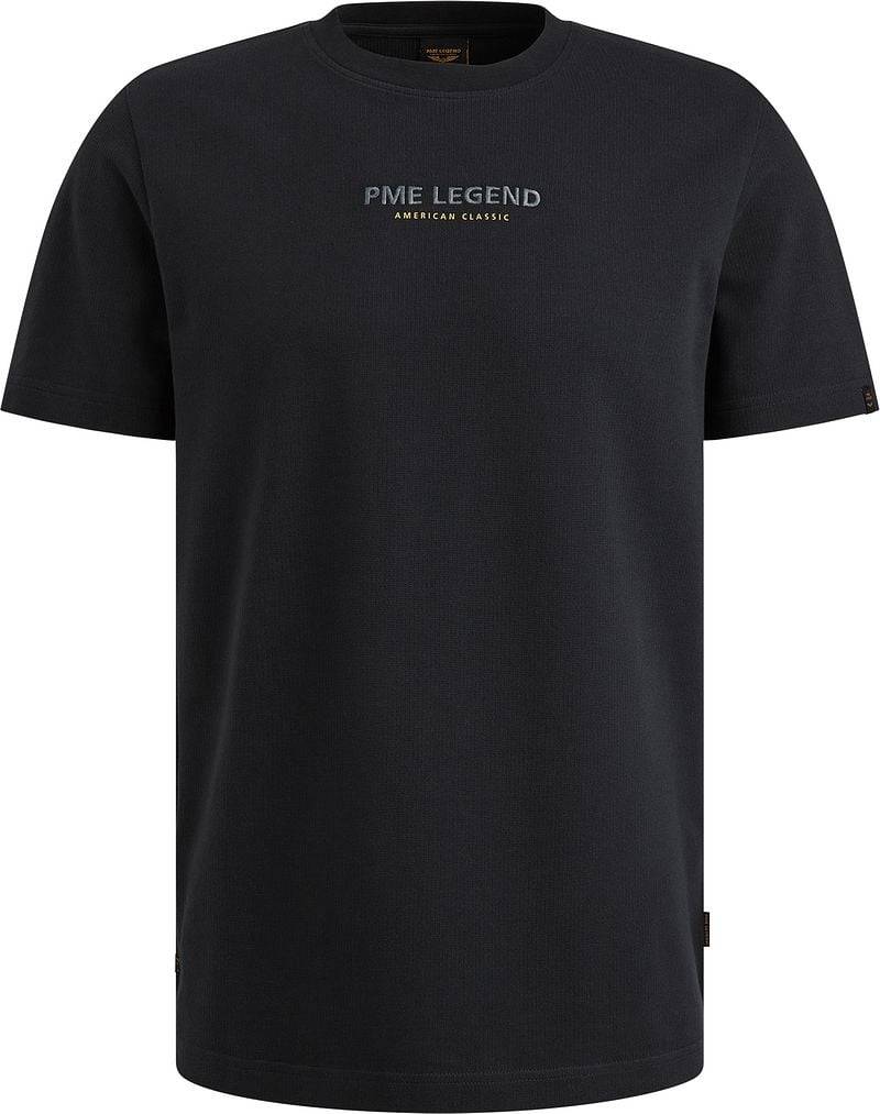 PME Legend T-Shirt Waffle Logo Navy - Größe XXL von PME Legend