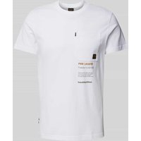 PME Legend T-Shirt mit Label-Print in Weiss, Größe M von PME Legend