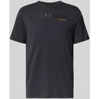 PME Legend T-Shirt mit Statement-Print Modell 'NIGHT FLIGHT CAMPAGNE' in Marine, Größe M von PME Legend
