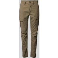 PME Legend Tapered Fit Cargohose mit Label-Detail Modell 'Skyring' in Oliv, Größe 40/32 von PME Legend