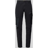 PME Legend Tapered Fit Cargohose mit Label-Print Modell 'NORDROP' in Marine, Größe 34/32 von PME Legend