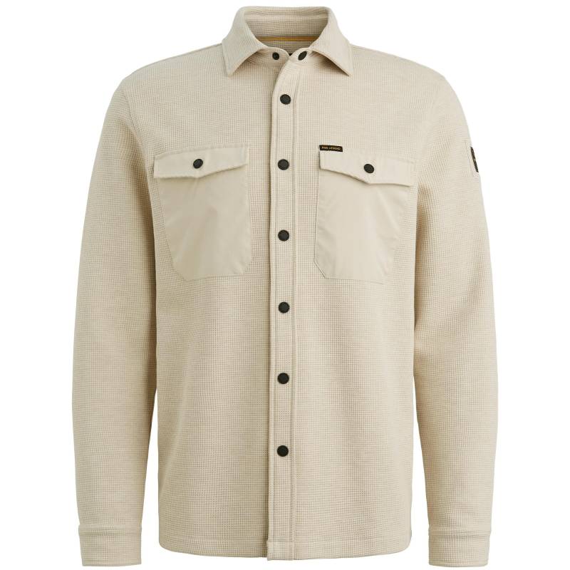 PME Legend - The Jones Jersey Waffle/overshirt 2 bone white - Gr. - M von PME Legend