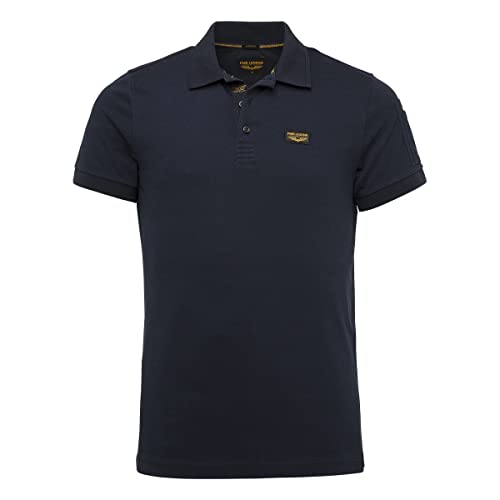 PME Legend Herren Poloshirt TRACKWAY - Regular Fit S-3XL Schwarz Weiss Blau Grün, Größe:S, Farbe:Sky Captain 5073 von PME Legend