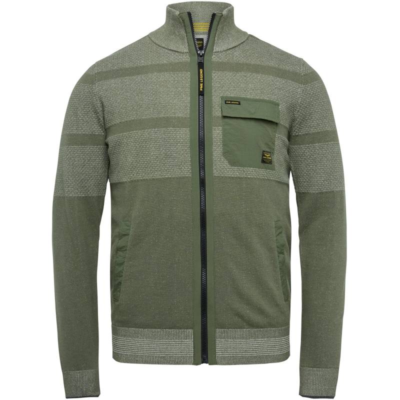 PME Legend - Zip jacket cotton knit dusty olive - Gr. - L von PME Legend