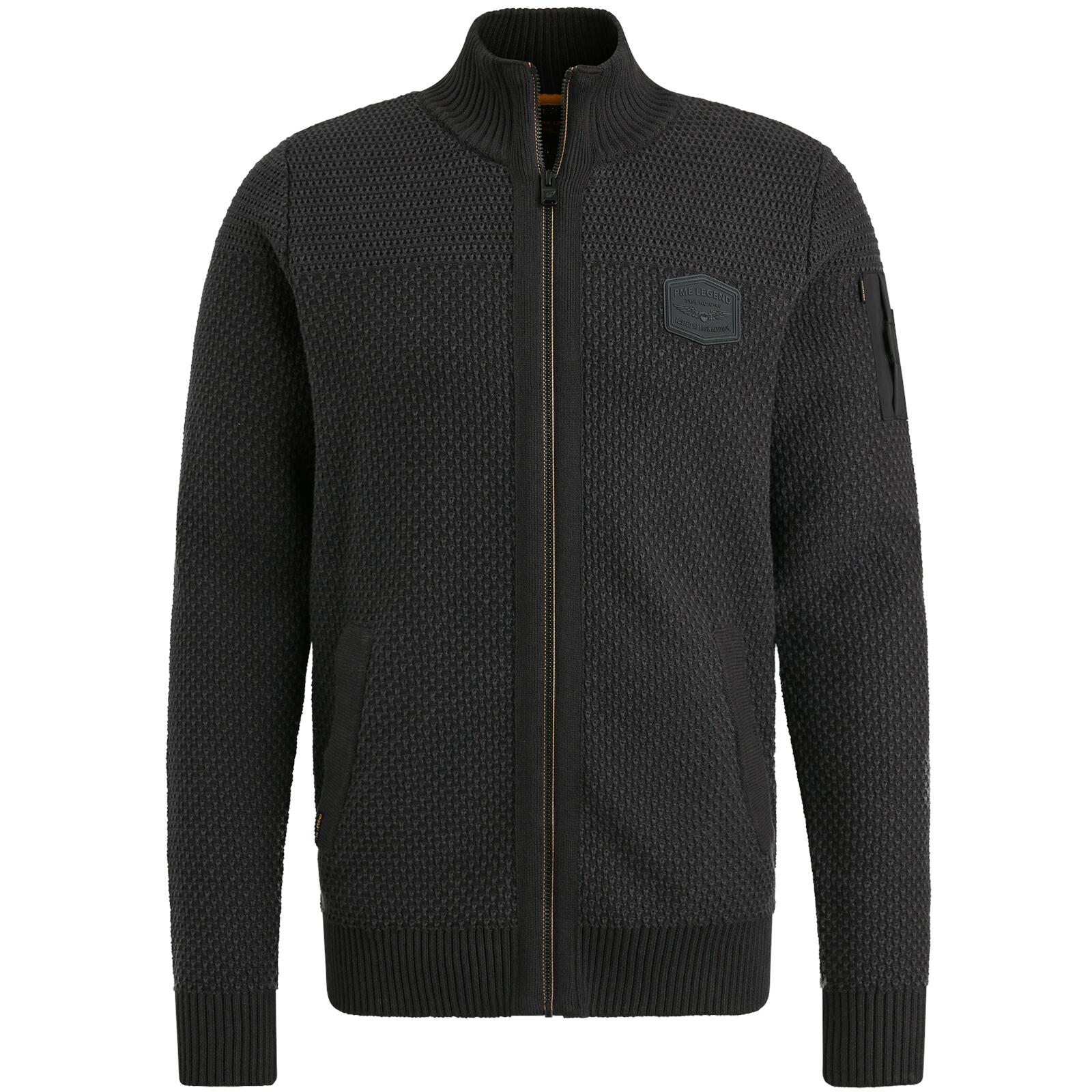 PME Legend - Zip jacket cotton structure black onyx - Gr. - M von PME Legend