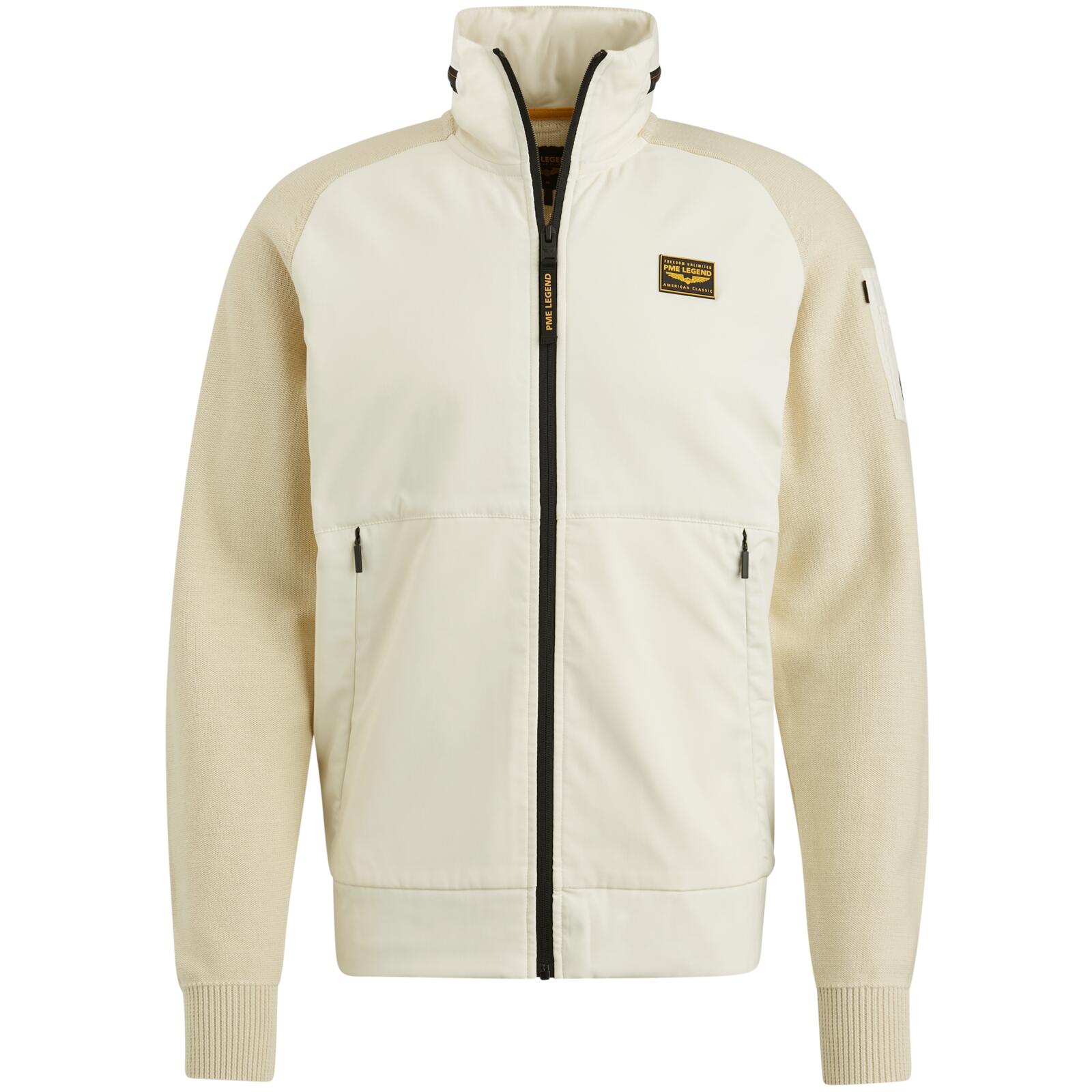 PME Legend - Zip jacket material mix hybrid style bone white - Gr. - L von PME Legend