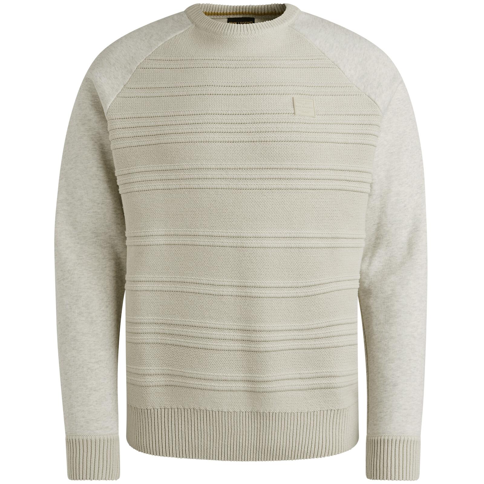 PME Legend - knit sweat bone white melee - Gr. - M von PME Legend
