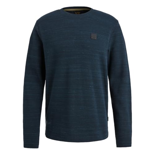 PME Legend Long Sleeve R-Neck Waffel Melange with Inject - Herren Sweatshirt, Größe:XL, Farbe:Salute von PME Legend