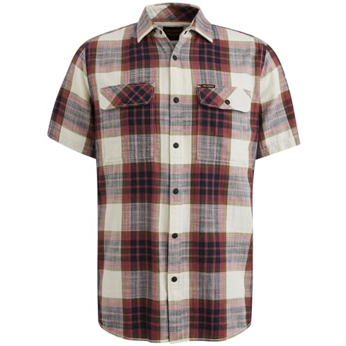 PME Short Sleeve Shirt Y/D Slub Herrin - M von PME