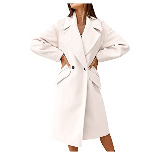 Wollmantel Damen Lang,Mantel Damen Lang,Schmaler Langer Trenchcoat Mit KnöPfen Wollmantel,Trenchcoat Mantel Damentrenchcoat Damen Winter,Damen Wolle Langer Wintermantel,Trenchcoat Damen Lang von PMJAdd8s4