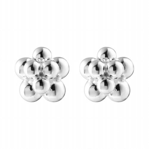 925 Sterling Silber Runde Perle Blume Knospe Geformte Ohrring Design, Schwere Ohrringe, PMVRTHQV, Silber von PMVRTHQV