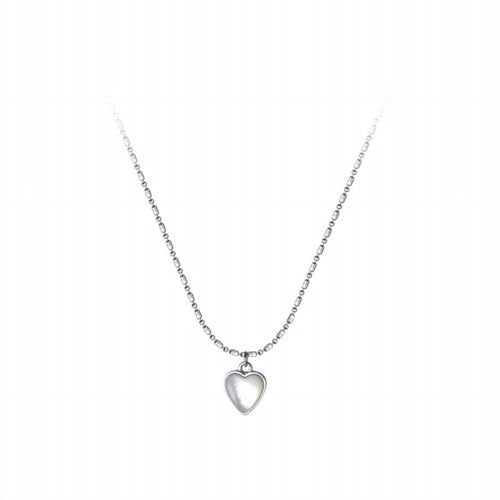 PMVRTHQV 925 Sterling Silber Shell Herz Halskette Design mit Weißen Herzförmigen Pfirsich Herz Schlüsselbein Kette, Silber von PMVRTHQV